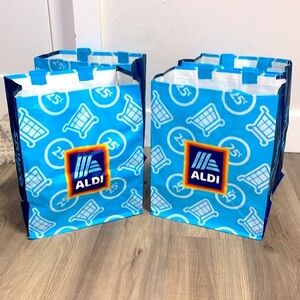 2 NWT ALDI Recycled Eco-Friendly Grocery Bag